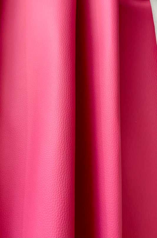 Pebbled Faux Leather - Hot Pink