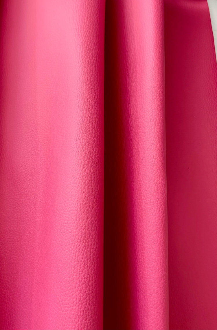 Pebbled Faux Leather - Hot Pink