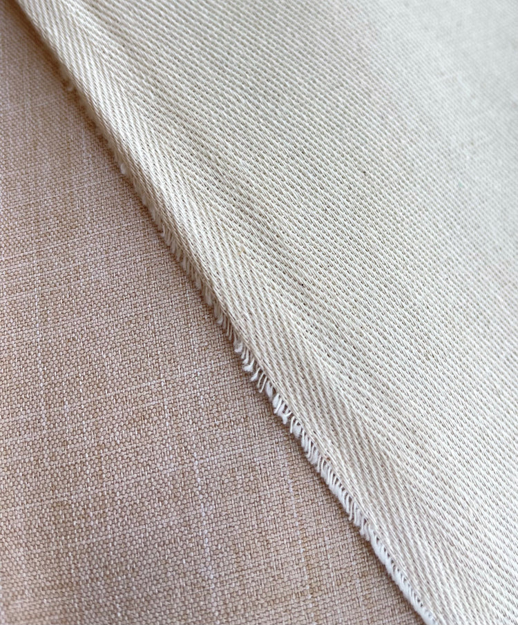 Interfaced Linen Fabric - Oatmeal
