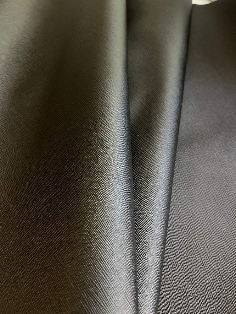  Faux Leather Fabric Saffiano Leather , black : Hobbies